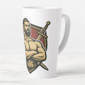 Tasse Latte Noble bouclier de lion (Angle droit)