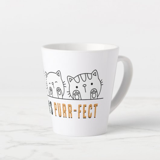 Tasse Latte Nobody's Purr-fect (Angle droit)