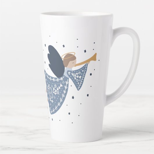 Tasse Latte Noël Angel Paix sur Terre Fête de Noël (Droite)