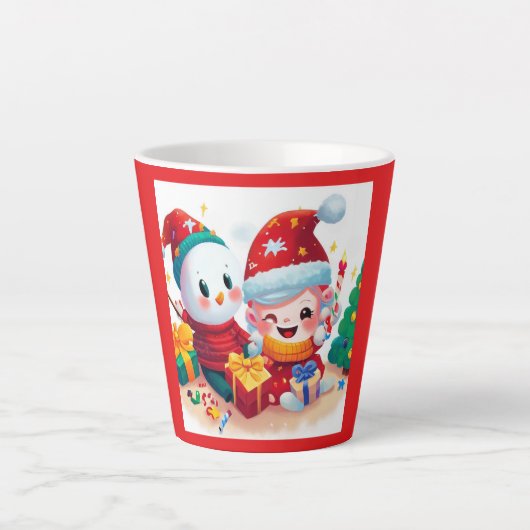 Tasse Latte Noël Anniversaire 5 (Devant)