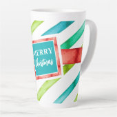 Tasse Latte Noël aquarelle (Angle droit)