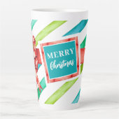 Tasse Latte Noël aquarelle (Devant)