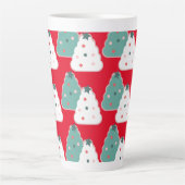 Tasse Latte Noël Arbre Cookie Dough Mix Maison Rouge (Devant)