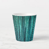 Tasse Latte Noël au feuillage de pin sarcelle vert (Devant)