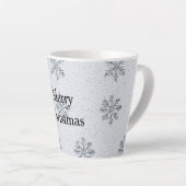Tasse Latte Noël aux flocons d'argent (Angle droit)