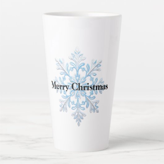 Tasse Latte Noël blanc clair (Devant)