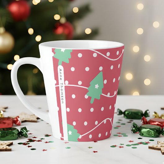 Tasse Latte Noël bonbons motif de Noël