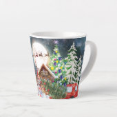 Tasse Latte Noël Camion Rouge Père Noël Rustique Vacances d'hi (Angle droit)