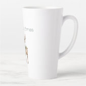 Tasse Latte Noël Cerf Brun Crème Vert Rustique (Droite)