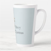 Tasse Latte Noël Cerf Vert Bleu (Droite)