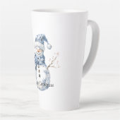 Tasse Latte Noël Chic Blanc Snowman (Angle droit)