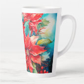 Tasse Latte Noël de Poinsettias (Droite)
