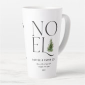 Tasse Latte Noel de typographie moderne affaires Noël (Angle droit)