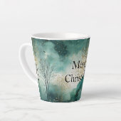 Tasse Latte Noël des arbres verts (Angle gauche)