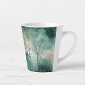 Tasse Latte Noël des arbres verts (Droite)