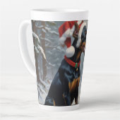 Tasse Latte Noël Doberman (Angle gauche)