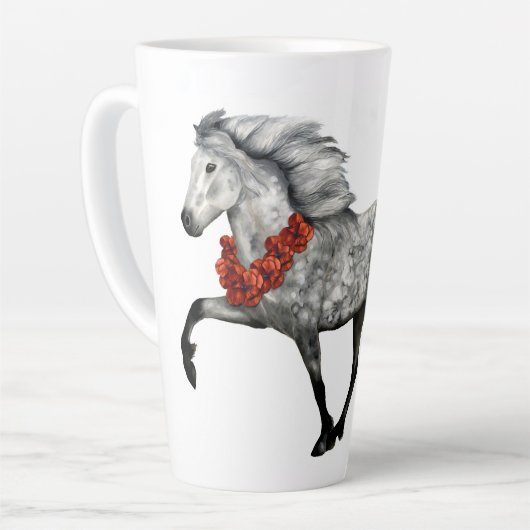 Tasse Latte Noël du cheval islandais (Angle gauche)