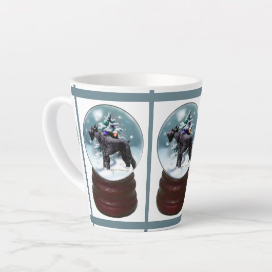 Tasse Latte Noël du géant Schnauzer (Angle gauche)