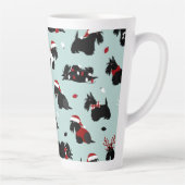 Tasse Latte Noël écossais Terrier bleu (Droite)