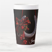 Tasse Latte Noël équestre pendre en fer à cheval Photo (Devant)