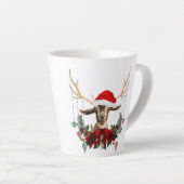 Tasse Latte Noël festif Toggenburg Goat Kid (Angle droit)