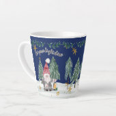 Tasse Latte Noël Gnome Marine Bleu Lumière Étoiles (Angle gauche)