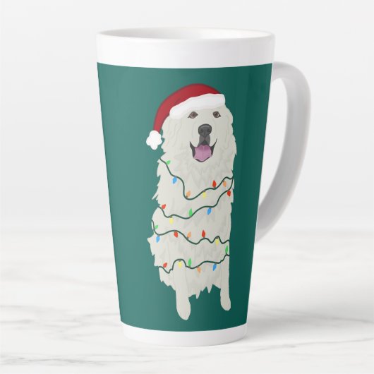 Tasse Latte Noël Grandes Pyrénées (Angle droit)