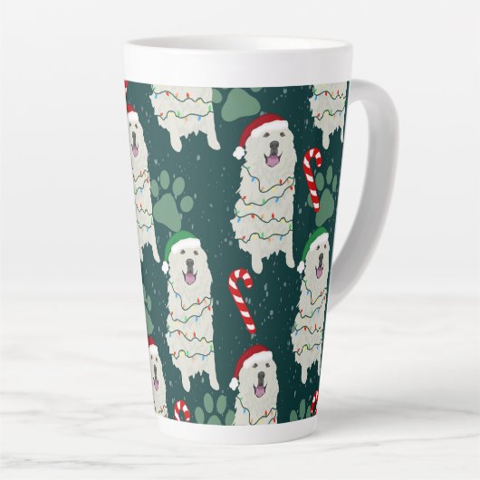 Tasse Latte Noël Grandes Pyrénées (Angle droit)