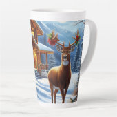 Tasse Latte Noël/Hiver Deer Lodge (Angle droit)