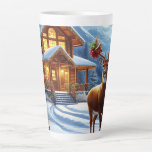 Tasse Latte Noël/Hiver Deer Lodge