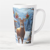 Tasse Latte Noël/Hiver Deer Lodge (Droite)