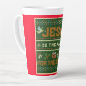 Tasse Latte Noël Jésus Est La Raison De La Saison (Angle gauche)