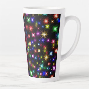 Tasse Latte Noël, Jour de l'An Lumières colorées-27317