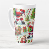 Tasse Latte Noël le plus heureux père Noël (Angle gauche)