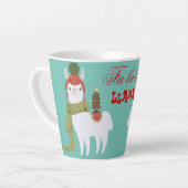 Tasse Latte Noël Llama Fa la (Angle gauche)