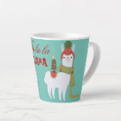 Tasse Latte Noël Llama Fa la (Angle droit)