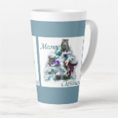 Tasse Latte Noël Meowy (Angle droit)
