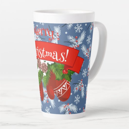 Tasse Latte Noël Mittens (Angle droit)