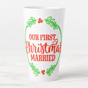 Tasse Latte Noël Notre première Musique Mariée Noël