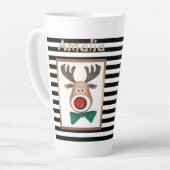 Tasse Latte Noël, nouvel an, cerf (Angle gauche)