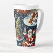 Tasse Latte Noël père Noël (Angle droit)