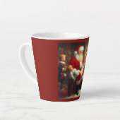 Tasse Latte Noël Père Noël avec enfants 3 (Angle gauche)