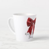 Tasse Latte Noël personnalisé Chic Red Bow (Angle gauche)