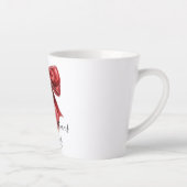 Tasse Latte Noël personnalisé Chic Red Bow (Droite)