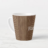 Tasse Latte Noël Rayures Or Marron (Angle gauche)