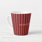 Tasse Latte Noël Rayures Rouges Or (Angle gauche)