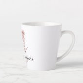 Tasse Latte Noël rose blanc neige (Droite)