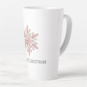 Tasse Latte Noël rose Gold Snowflake (Angle droit)