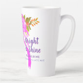 Tasse Latte Noël rose rayonnant (Droite)