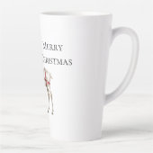 Tasse Latte Noel rouge menthe blanche cerf blanc (Droite)
